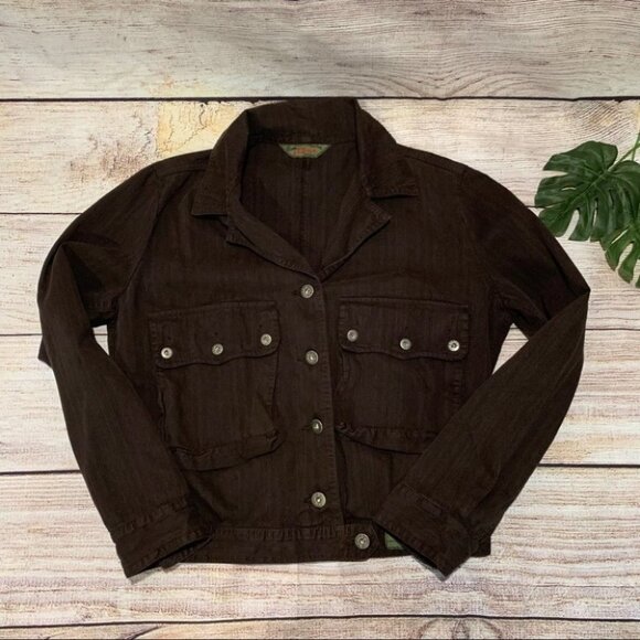Agolde Jackets & Blazers - Vintage A. Gold E. Brown Cropped Jacket